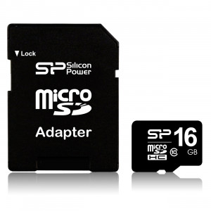 Memoire micro  silicon power 4 Go sdhc + Adaptateur