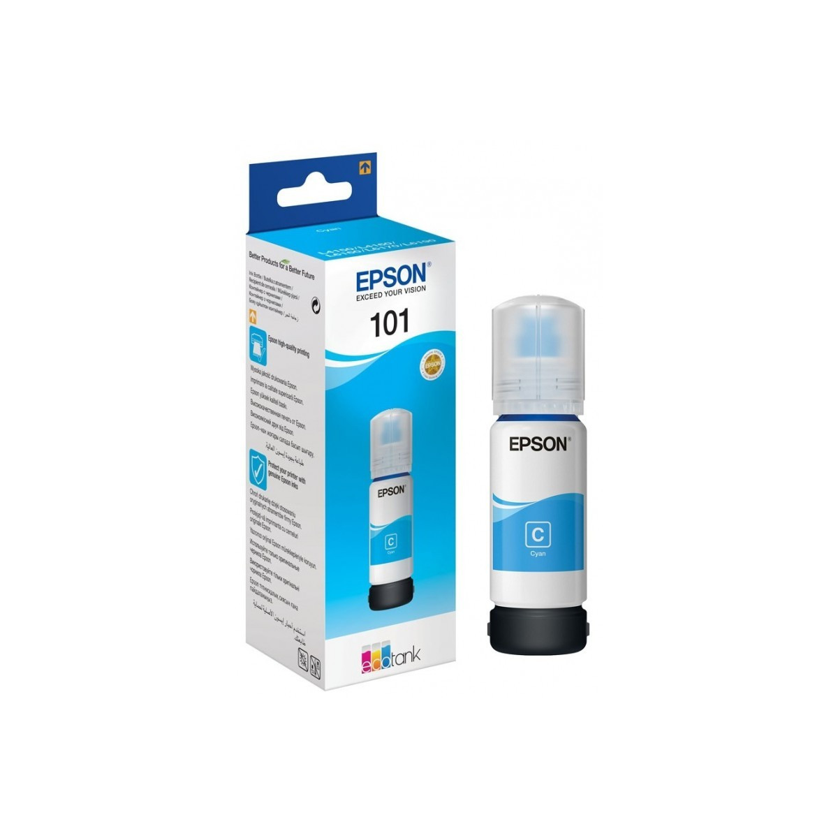 BOUTEILLE D'ENCRE ORIGINAL EPSON 101 70ML CYAN