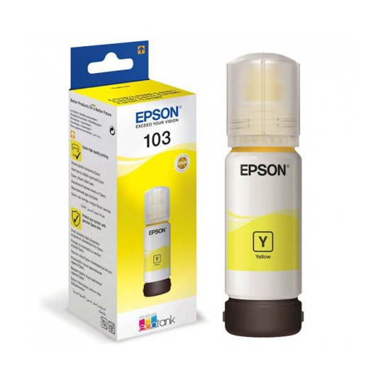 BOUTEILLE D'ENCRE ORIGINAL EPSON 103 70ML JAUNE