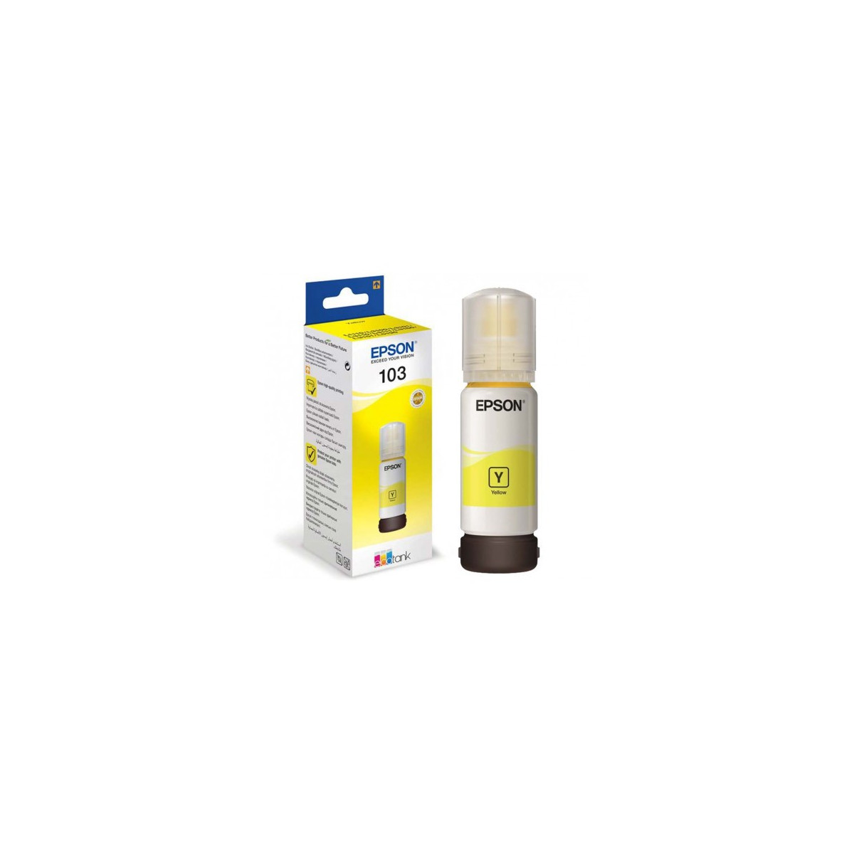 BOUTEILLE D'ENCRE ORIGINAL EPSON 103 70ML JAUNE