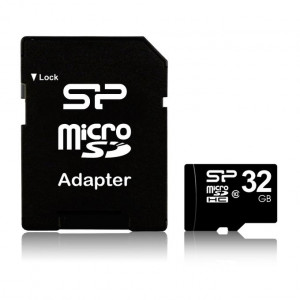 CARTE MEMOIRE SILICON POWER 32GB MicroSDHC AVEC ADAPTATEUR