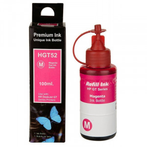 BOUTEILLE D'ENCRE ADAPTABLE HP HGT52 - 100 ML - MAGENTA