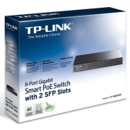 SWITCH TP-LINK 8 PORTS 10/100/1000MBps Niveau 2 + 2 SFP Slots