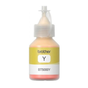 BOUTEILLE D'ENCRE ADAPTABLE BROTHER BT5000Y - 100ML - JAUNE