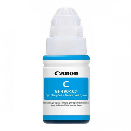 BOUTEILLE D'ENCRE ADAPTABLE CANON GI-490 CYAN