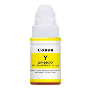 BOUTEILLE D'ENCRE ADAPTABLE CANON GI-490 70ML JAUNE
