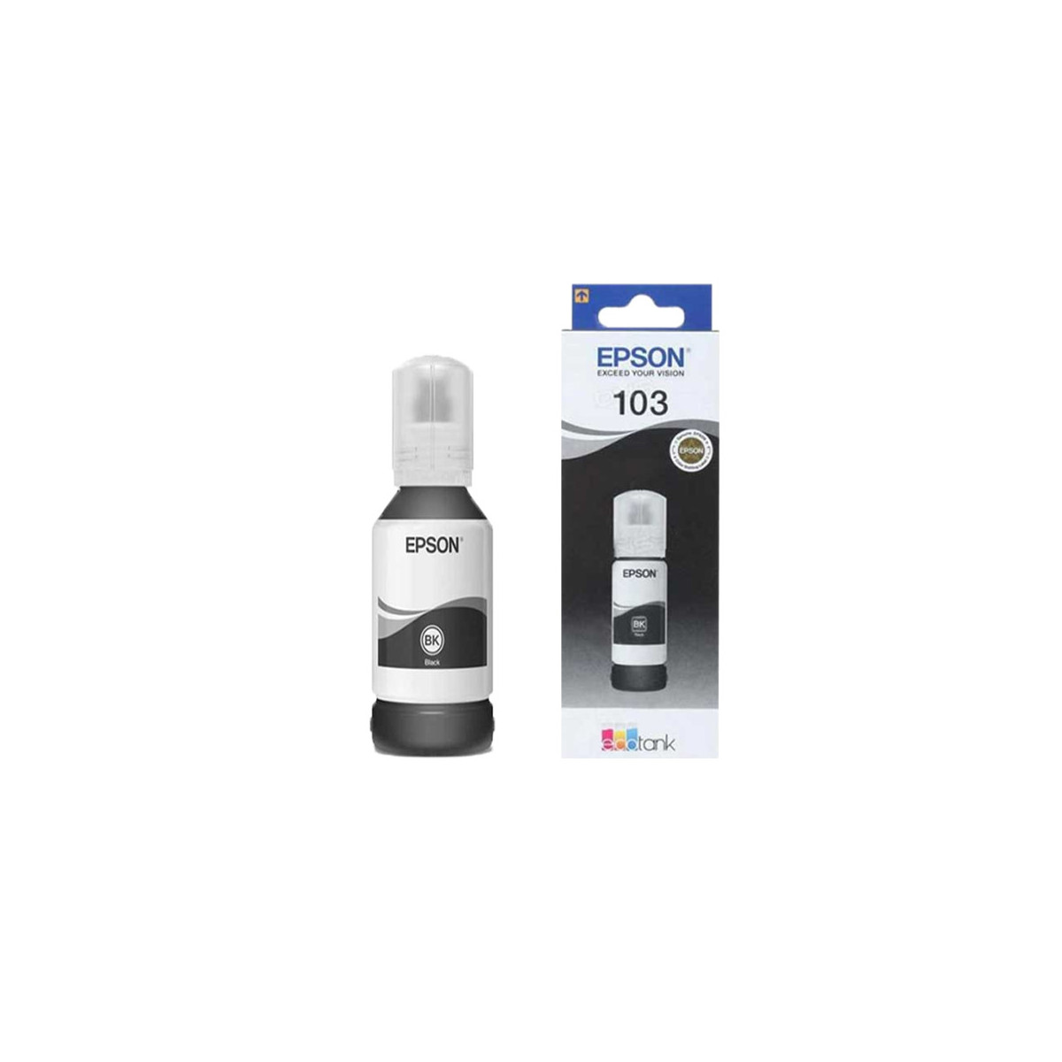 BOUTEILLE D'ENCRE ADAPTABLE EPSON ECOTANK 103 70ML NOIR