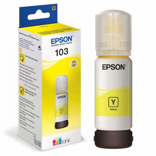 BOUTEILLE D'ENCRE ADAPTABLE EPSON 103 70ML JAUNE
