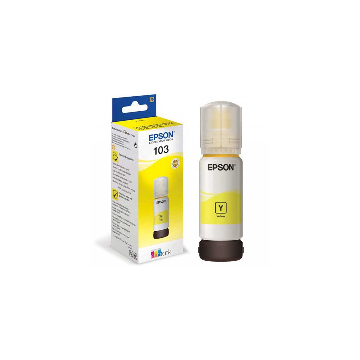 BOUTEILLE D'ENCRE ADAPTABLE EPSON 103 70ML JAUNE