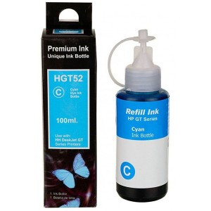 BOUTEILLE D'ENCRE ADAPTABLE HP HGT52 100ML CYAN