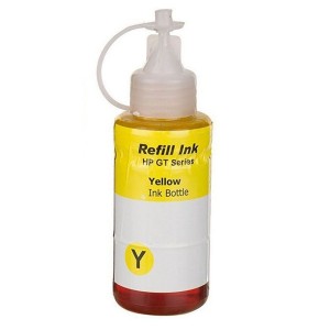 BOUTEILLE D'ENCRE ADAPTABLE HP HGT52 100ML  JAUNE