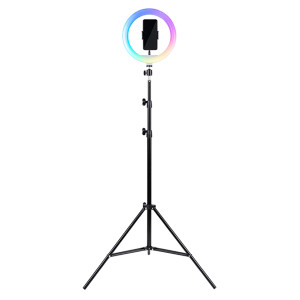 ANNEAU LUMIERE LED RGB HAVIT ST7026 AVEC TREPIED POUR SMARTPHONE