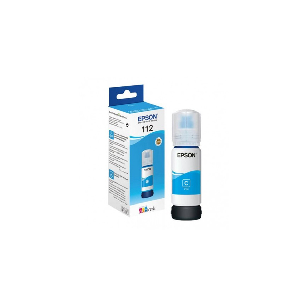 BOUTEILLE D'ENCRE ORIGINAL EPSON 112 70ML CYAN