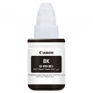 BOUTEILLE D'ENCRE ORIGINAL CANON GI-490 135ML NOIR