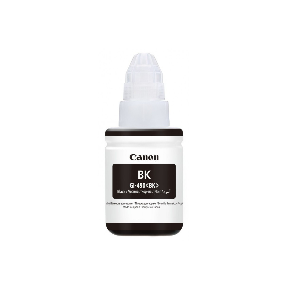 BOUTEILLE D'ENCRE ORIGINAL CANON GI-490 135ML NOIR