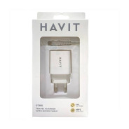 CHARGEUR SECTEUR 2 PORTS USB +MICRO CABLE HAVIT HV-ST900 2.1A