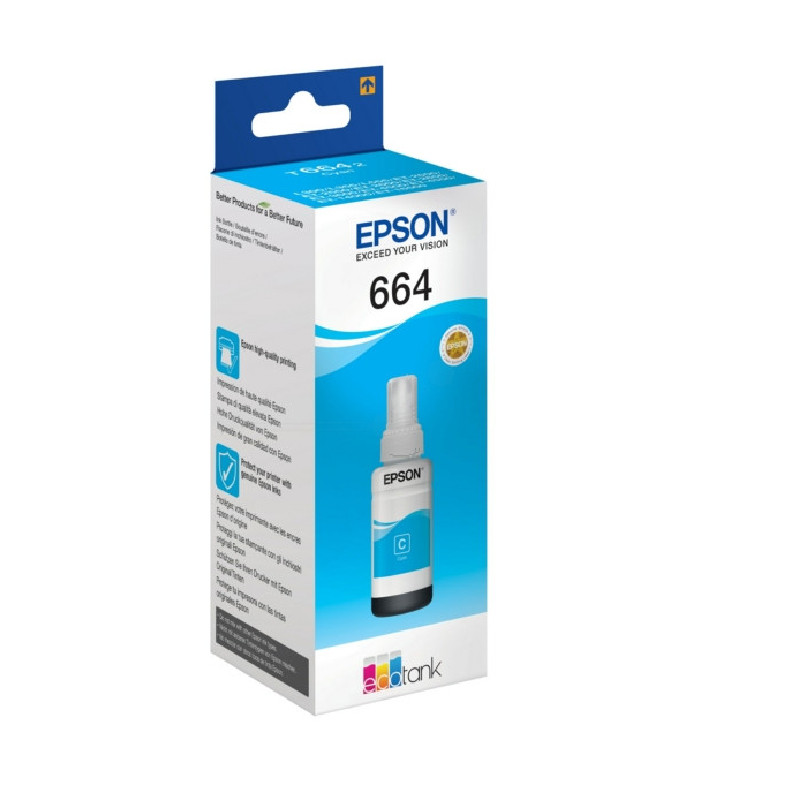 BOUTEILLE D'ENCRE ORIGINAL EPSON T6642 70ML CYAN