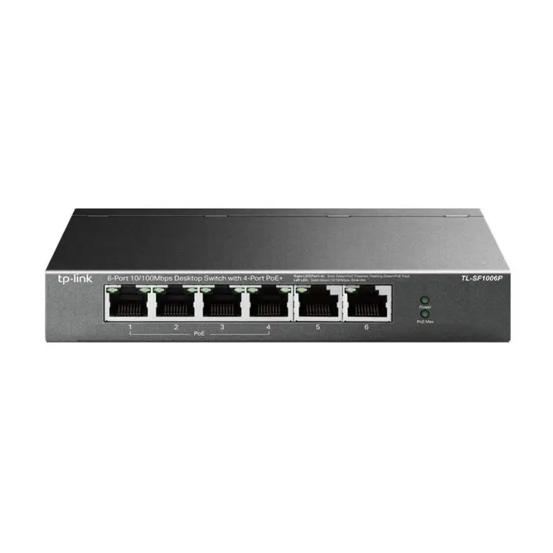 SWITCH 6 PORT 10/100 TP-LINK TL-SF1006P 4 Ports POE