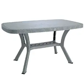 TABLE DE JARDIN SOTUFAB RECTANGULAIRE HARMONY 81.7 X 136.7CM GRIS