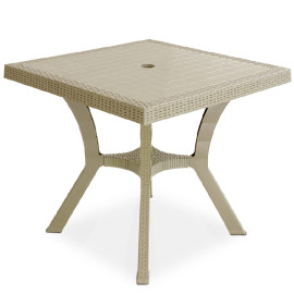 TABLE DE JARDIN SOTUFAB CARRÉE CHOPIN 79 X 79CM GRÈGE