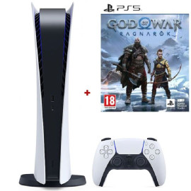 CONSOLE SONY PS5 EDITION STANDARD + JEUX GOD OF WAR + MANETTE CAMOUFLAGE PS5
