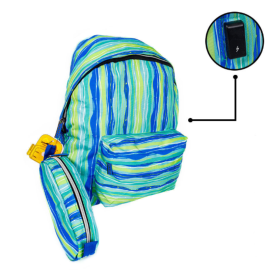 SAC A DOS AVEC TROUSSE HAPPY HP0034 TURQUOISE
