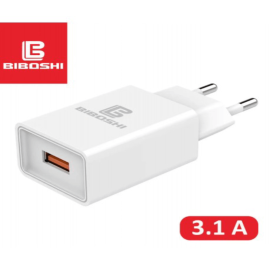 CHARGEUR BIBOSHI C11 USB 3.1A BLANC