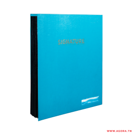 PARAPHEUR ESSENTIAL PURPLE | 32X 24,5 CM | 16 VUES | BLEU TURQUOISE | Agora.tn