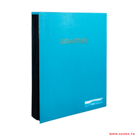 PARAPHEUR ESSENTIAL PURPLE | 32X 24,5 CM| 24 VUES | BLEU TURQUOISE | Agora.tn