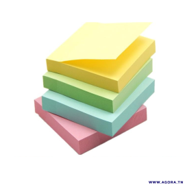 STICK NOTE 400 FEUILLES 76 X 76 MM - 4 COULEURS | Agora.tn
