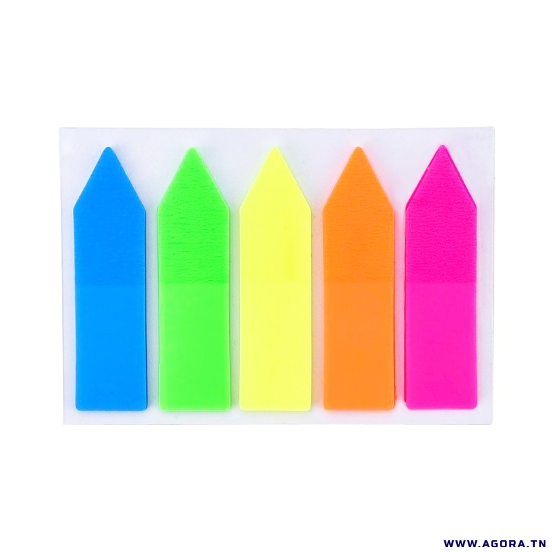 STICK-NOTE FLÈCHE FLUO / 5 COULEURS