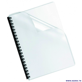 100 PAGE DE GARDE TRANSPARENTE POUR RELIURE A4 - 125 MICRONS | Agora.tn
