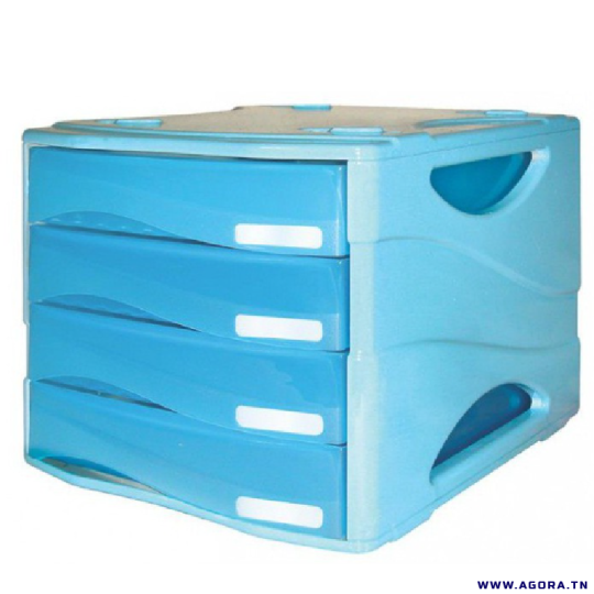 BLOC DE 4 TIROIRS ARDA SMILE - BLEU | Agora.tn