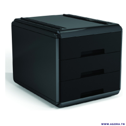 MINI BLOC DE 3 TIROIRS MY DESK ARDA - NOIR | Agora.tn