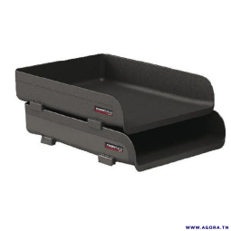 CORBEILLE À COURRIER SUPERPOSABLE ROSSOITALIA ARDA - NOIR | Agora.tn