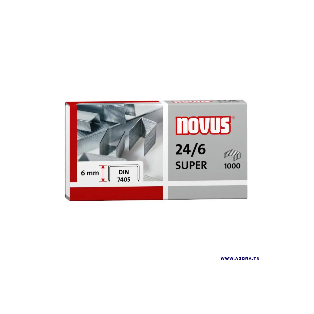 AGRAFES NOVUS 24/6 PAQUET DE 1000