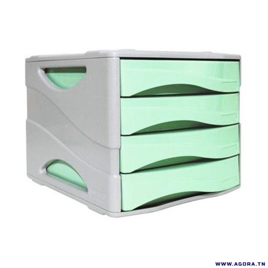 BLOC DE 4 TIROIRS ARDA - VERT PASTEL | Agora.tn