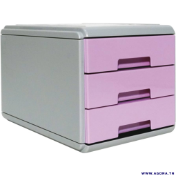 MINI BLOC DE 3 TIROIRS ARDA - LILA PASTEL | Agora.tn