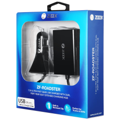 CHARGEUR VOITURE ALLUME CIGARE 4PORTS +HUB
