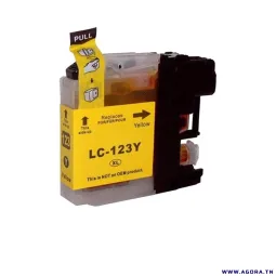 CARTOUCHE ADAPTABLE BROTHER LC123Y JAUNE