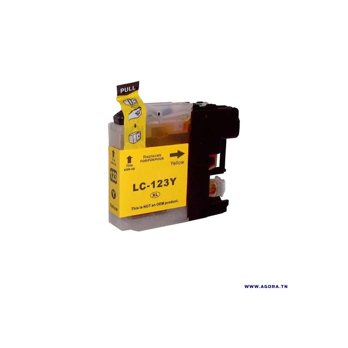 CARTOUCHE ADAPTABLE BROTHER LC123Y JAUNE
