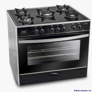 CUISINIÈRE À GAZ UNIONAIRE GAS-C6090GS-AC 5 FEUX 90CM NOIR