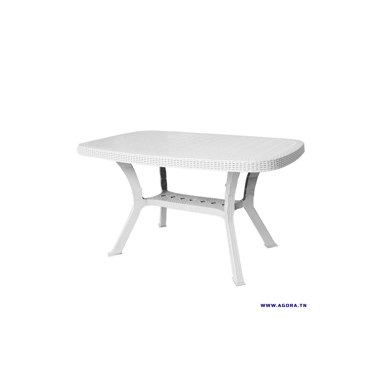 TABLE DE JARDIN SOTUFAB RECTANGULAIRE HARMONY 81.7*136.7CM BLANC | Agora.tn