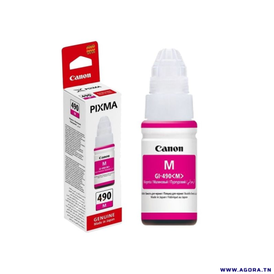 BOUTEILLE D'ENCRE ORIGINAL CANON GI-490-M 70ML MAGENTA