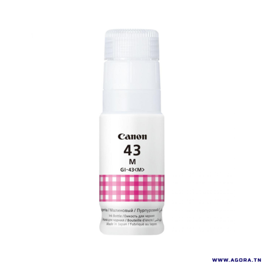 BOUTEILLE D'ENCRE ORIGINAL CANON GI-43 60ML MAGENTA