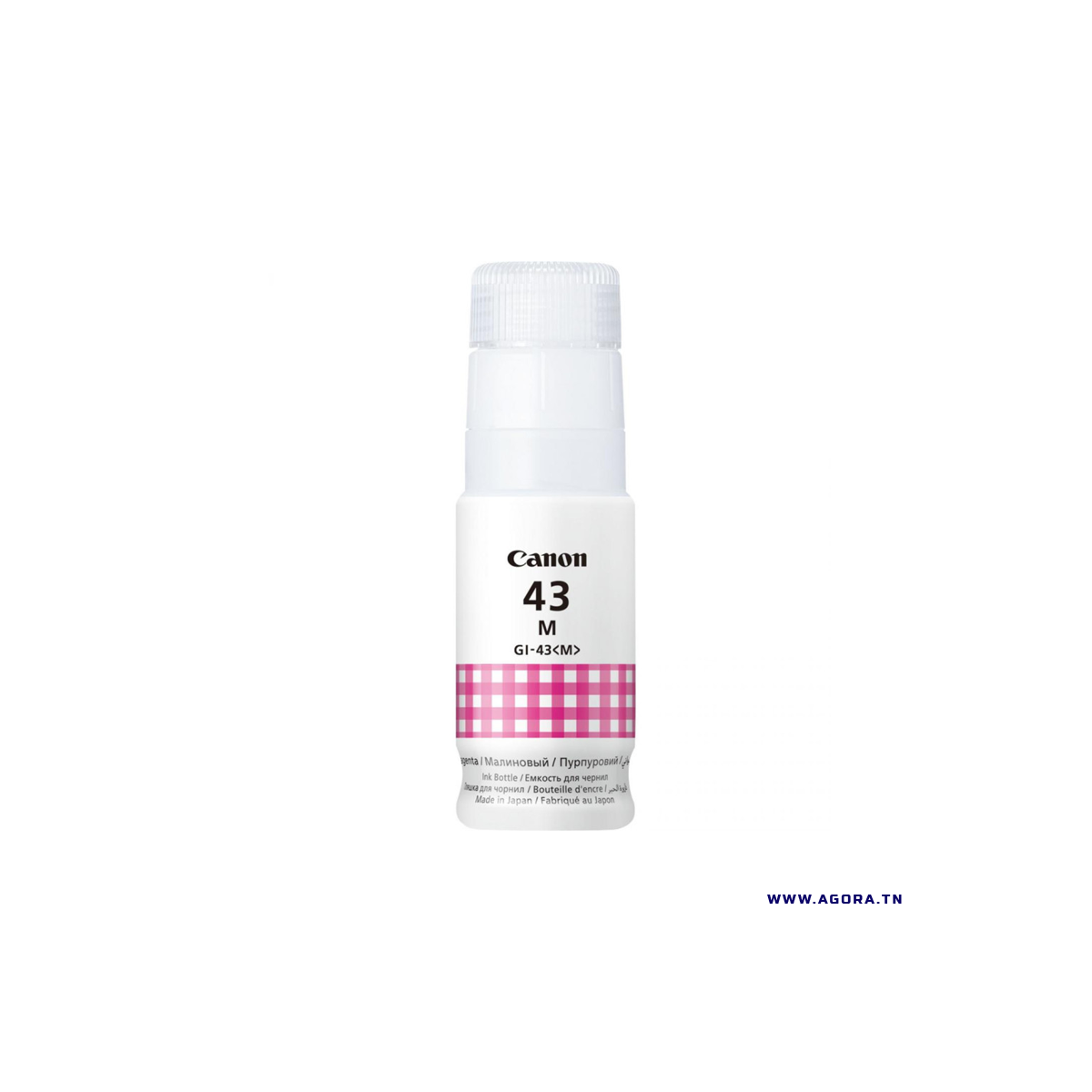 BOUTEILLE D'ENCRE ORIGINAL CANON GI-43 60ML MAGENTA