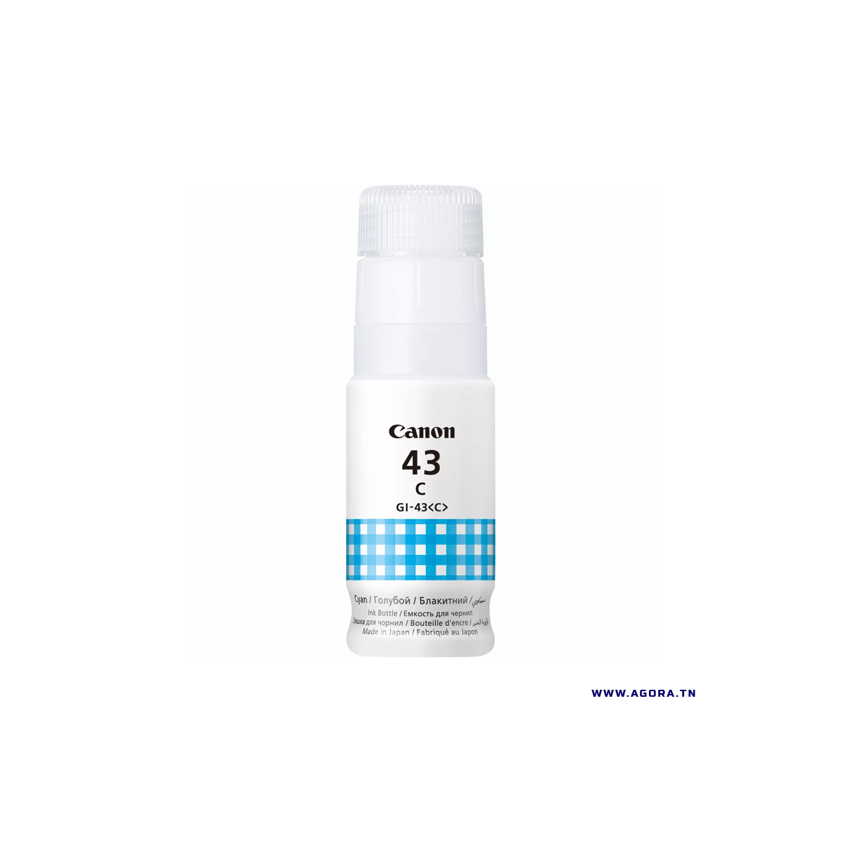 BOUTEILLE D'ENCRE ORIGINAL CANON GI-43C 60ML CYAN