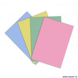 PAQUET DE 100 CHEMISE CARTONNE BRISTOL 180G ASSORTIE | Agora.tn