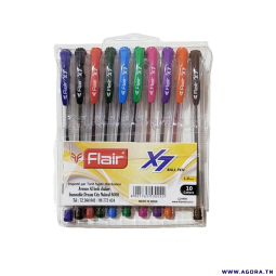 POCHETTE DE 10 STYLOS A BILLE  FLAIR X7 BALL PEN | Agora.tn