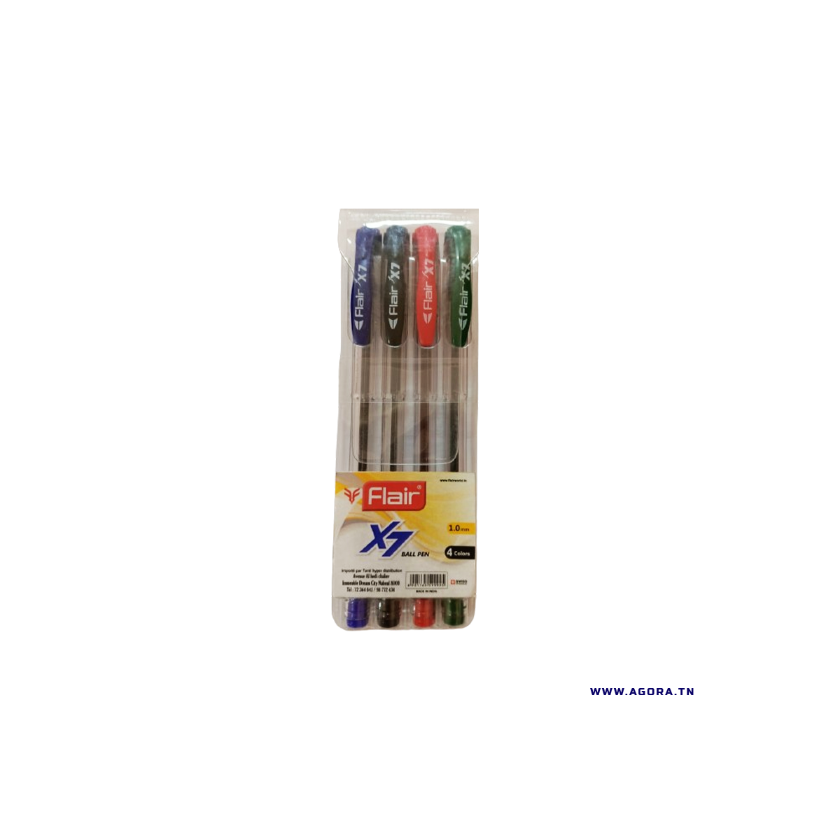 POCHETTE DE 4 STYLOS A BILLE X7 FLAIR | Agora.tn